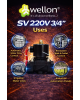 Wellon SV 220V 3/4 Inch Plastic Solenoid Valve NC Type for RO & Industrial Applications